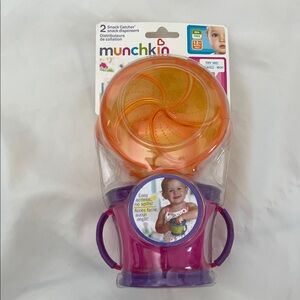 “Bundle 10/$13” Munchkin Vibrant Orange and Pink Snack toddler cup Dispenser